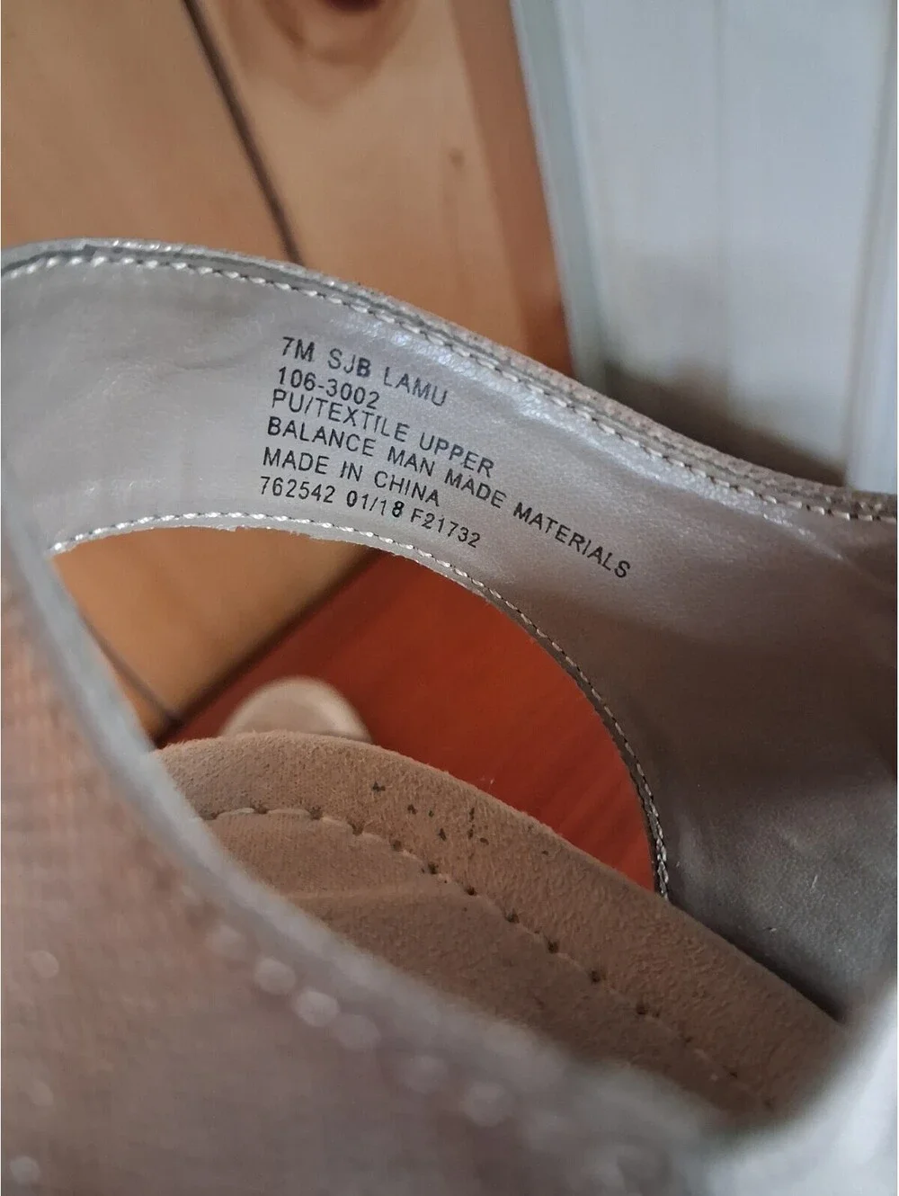 St Johns Bay Women's Silver Brown Wedge Open Toe Strappy Sandals Size 7M